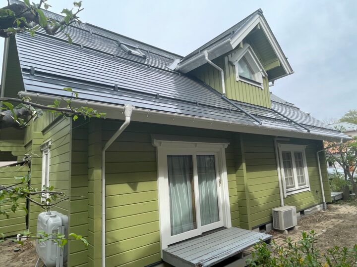 長野県上田市 Ｎ様邸 ログハウス外壁屋根塗装工事