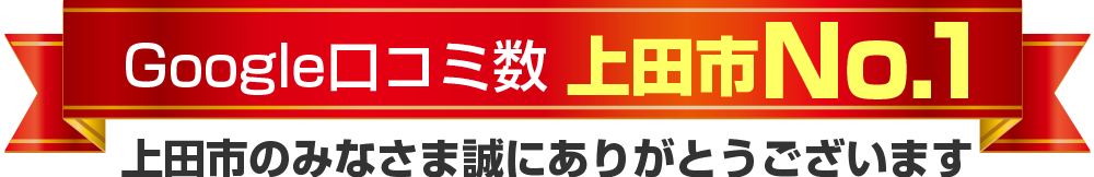 Google口コミ数 上田市・上田市No.1