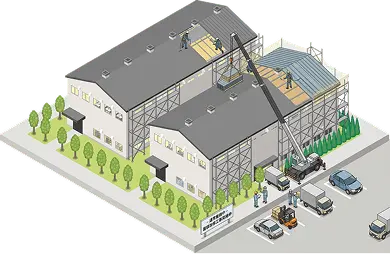 長野 工場・倉庫 大規模修繕 着工・施工管理 サンテクペイント